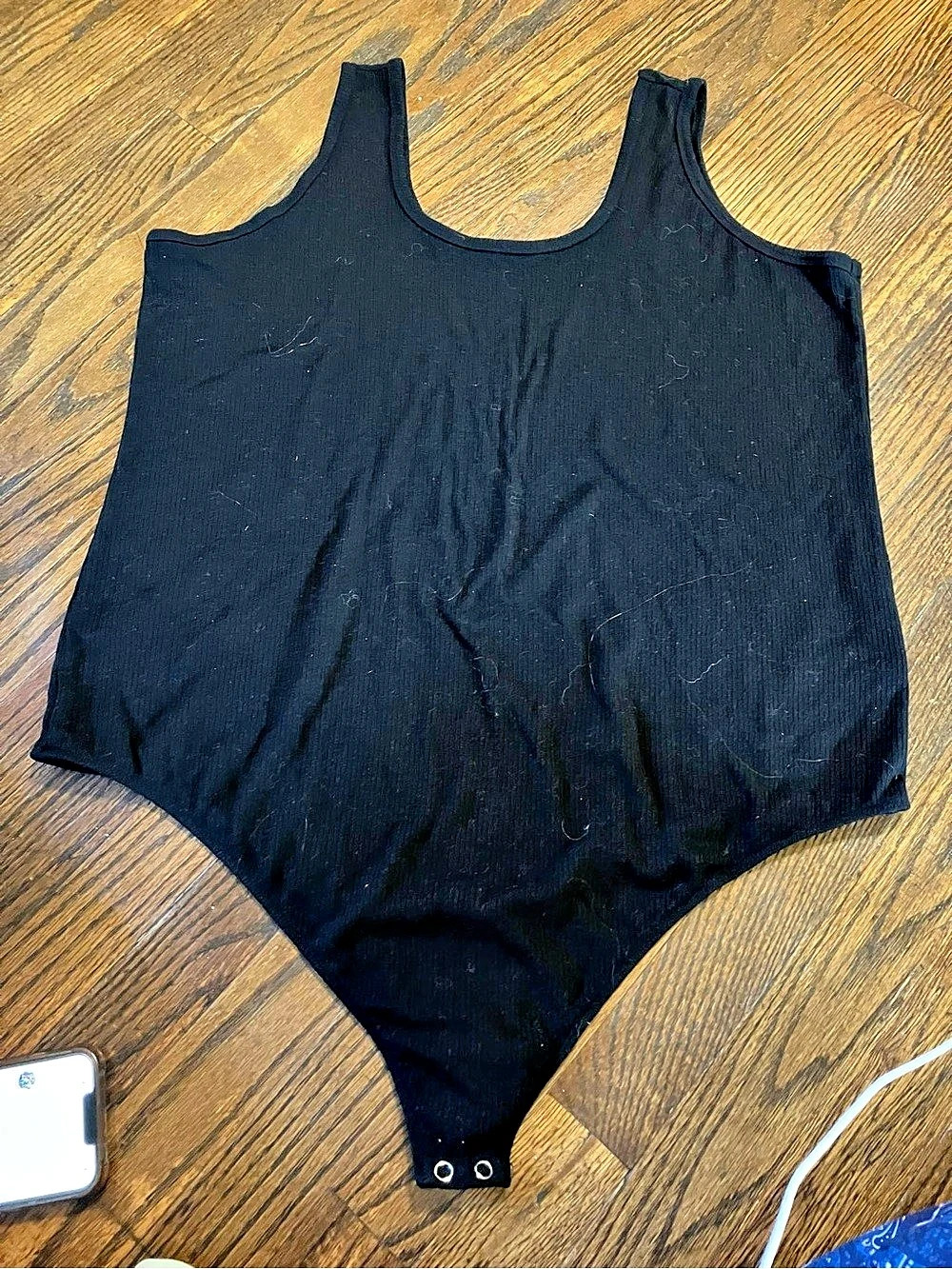 Torrid Super Soft Rib Knit Tank Bodysuit Black Size 3